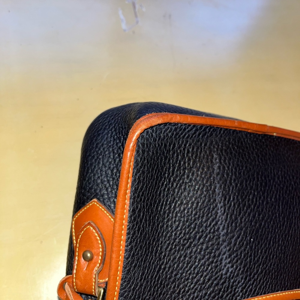 DOONEY & BOURKE Vintage Blue and Leather Shoulder Bag Purse - Picture 8 of 16